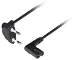 Lanberg CEE 7/16 C7 tápkábel 1.8m könyök VDE fekete CA-C7CA-12CC-0018-BK (CA-C7CA-12CC-0018-BK)
