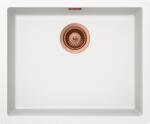 SCHOCK Schock Kaia N-100L konyhai mosogatótálca 556 x 456 mm Cristadur Polaris, hófehér és látható elemek Copper, réz (SETKN100LPOPVCOB)