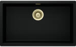 SCHOCK Schock Kaia N-100XL konyhai mosogatótálca 756 x 456 mm Cristadur Puro, intenzív fekete és látható elemek White Gold, világos arany (SETKN100XLPUPVWGO)