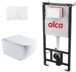 Fluminia Set complet vas WC suspendat Fluminia, Dino Tornado Alb, cu rezervor Alca si clapeta alba (AM101+M670+M237)