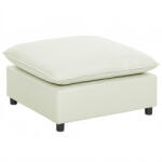 HOMCOM Taburet pentru picioare Ottoman din stofă modernă cu picioare din plastic pentru living și dormitor, 75 cm, crem | Aosom Romania (838-620V00CW)
