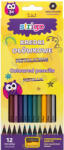 STRIGO Creioane colorate Strigo SSC118 METALLIC, 12 culori, cu ascutitoare (SSC118)