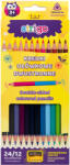STRIGO Creioane colorate duble, Strigo SSC116, 12 bucati, 24 culori, triunghiulare, cu ascutitoare (SSC116)