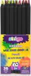 STRIGO Creioane colorate Strigo SSC111, multicolor, lemn negru (SSC111)