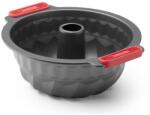 Lékué Non-Stick Bundt kuglóf sütőforma acél szilikon piros fogantyúk Szürke LK887321 (LK880803)