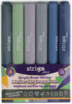 STRIGO Markere acrilice Strigo SSC435 tip pensula, 6 culori (SSC435)