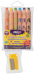 STRIGO Creioane colorate Strigo SSC113 Jumbo, cu ascutitoare, 6 culori (SSC113)