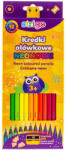 STRIGO Creioane colorate Strigo SSC117, NEON, 12 culori, cu ascutitoare (SSC117)