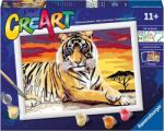 Ravensburger Set de pictat după numere Ravensburger CreArt - Apus de soare în savană (28937)