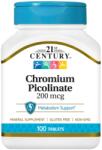 21st Century Chromium Picolinate, 200 mcg, 100 tablete, 21st Century