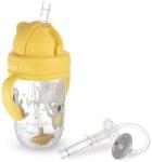 Canpol babies Canpol, canita anti-varsare cu pai + paie de rezerva, galben Set pentru masa bebelusi