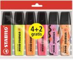 STABILO Boss Original Szövegkiemelő készlet 2-5 mm 4+2 szín (BE15/706-60080)
