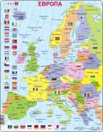 Larsen Puzzle educațional Larsen din 48 piese - Harta Europei (K2) Puzzle