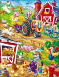 Larsen Puzzle pentru copii Larsen din 16 piese - Fermă de distracții, sortiment (U10) Puzzle