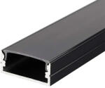 V-TAC Profil aluminiu negru pentru bandă LED, 2000 x 24 x 10 mm (SKU-2876)