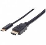 Manhattan USB-C to HDMI cable, 2m, black