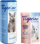  Tigerino 5 l Tigerino Crystals Flower Power macskaalom + 700 g Tigerino Refresher gyapjúvirág illat szagtalanító alomhoz