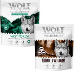 Wolf of Wilderness 2x1kg Wolf of Wilderness - vegyes próbacsomag száraz kutyatáp - "Explore The Vast Forests" Weight Management & "Ebony Twilight" vaddisznó & bölény