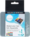 Daler-Rowney Watercolor Set de vopsele acuarela Mix 15 buc (<![CDATA[134500015]]>)