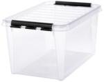 SMARTSTORE Cutie de depozitare, plastic, 47 l, mânere negre, SMARTSTORE "Classic 45", transparentă