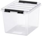 SMARTSTORE Cutie de depozitare, plastic, 3 l, mânere negre, SMARTSTORE "Classic 3", transparentă