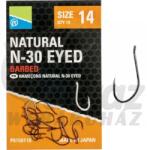Preston Innovations Preston Natural N-30 Eyed Hook - 14 - Füles Feeder Horog (P0150110)