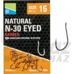 Preston Innovations Preston Natural N-30 Eyed Hook - 16 - Füles Feeder Horog (P0150111)
