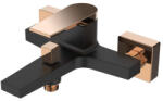 INVENA Kádtöltő csaptelep, Invena Midnight zuhanyszett nélkül, fekete/rose gold BW-35-014-V - mozaikkeramia