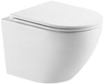 Karag WC, Karag Milos fali rimless wc slim, soft-close ülőkével LT 046E-NR - mozaikkeramia