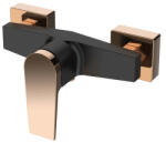 INVENA Zuhany csaptelep, Invena Midnight zuhanyszett nélkül, fekete/rose gold BN-35-014-V - mozaikkeramia