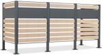 CoverTech Carcasă pentru 3 coșuri de gunoi 120l sau 240l Breda CoverTech (CT083)