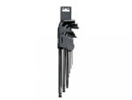 Genius Tools imbuszkulcs készlet, L-alakú, gömbvégű, metrikus, 9 darabos (HK-009MB)