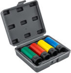 Powermat Ütvefúró Dugókulcs Készlet - 17-22 mm, Alufelnihez, Cr-V - 4 részes (PM1379) (POW-PM1379)