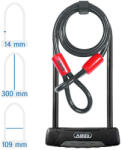 ABUS Granit Plus 470/150HB300 + USH470 kerékpár U lakat hurokkábellel (10011251-01, 10025719-01)