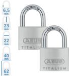 ABUS 727TI/40 Twins lakat szett - 2 db egységkulcsos lakat (10056433-01)