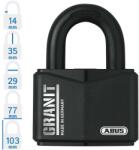 ABUS Granit 37RK/70 KA egységkulcsos lakat (10020431-01)