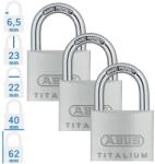 ABUS 727TI/40 Triples lakat szett - 3 db egységkulcsos lakat (10056434-01)