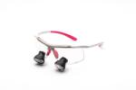 UNIVET Fix optikás előre gyártott loupe TTL Gal. 2, 5X350 on Techne White/Pink SMALL PD
