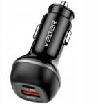 VEGER Autós töltő Usb A Usb C Qc Pd 51W Cc62-1A1C Fekete (CC62-1A1C)