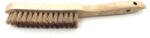  Fanyelű kézikefe 290mm 4 soros hullámos bronz sörtével