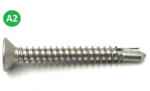  Süllyesztett fejű önfúró lemezcsavar 4, 8x16mm A2 rozsdamentes DIN7504P