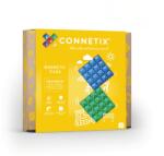 Connetix mágneses építőjáték (szivárvány) - Blue & Green Base Plate Pack (2 db)