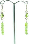  Peridot ( olivin) drágakő fülbevaló