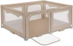 Lionelo Tarc de joaca copii, Lionelo, Florence Easy Fold, 150 x 180 x 75 cm, Pliere, depliere automata, Include geanta de transport, din plasa, cu doua intrari laterale, 0-48 luni, Bej