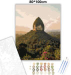  Nyugalmas Sigiriya-szikla - számfestő készlet - 80×100 cm (Keret nélkül)