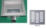 Gehler Rigola de dus ONDA INOX 304 130X130/OD: 40 (SQ-03)