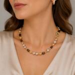 Borealy Colier Elegant Perle Harmony Gold - Cadou Elegant Femei (BIJ1787)