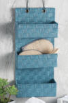 AdTrend Etajera depozitare tesatura albastra 25 x 11 x 54 cm (56503) Raft