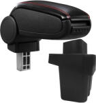  Cotieră pentru Hyundai Accent 4 IV (08.2010-2016) negru piele ecologica cu cusatura rosie () (AVR-HYVN1020-N2R)