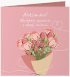 Empikfoto. ro Felicitare personalizată Onomastice roz, 14x14 cm - 126217